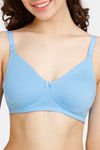 Rosaline Everyday Double Layered Non Wired 3/4th Coverage T-Shirt Bra - Alaskan Blue — thumbnail 4
